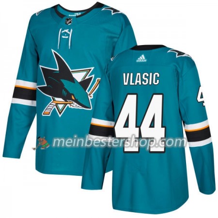 San Jose Sharks Marc-Edouard Vlasic 44 Adidas 2017-2018 Teal Trikot Authentic - Herren San Jose Sharks Marc-Edouard Vlasic 44 Adidas 2017-2018 Teal Trikot Authentic - Herren